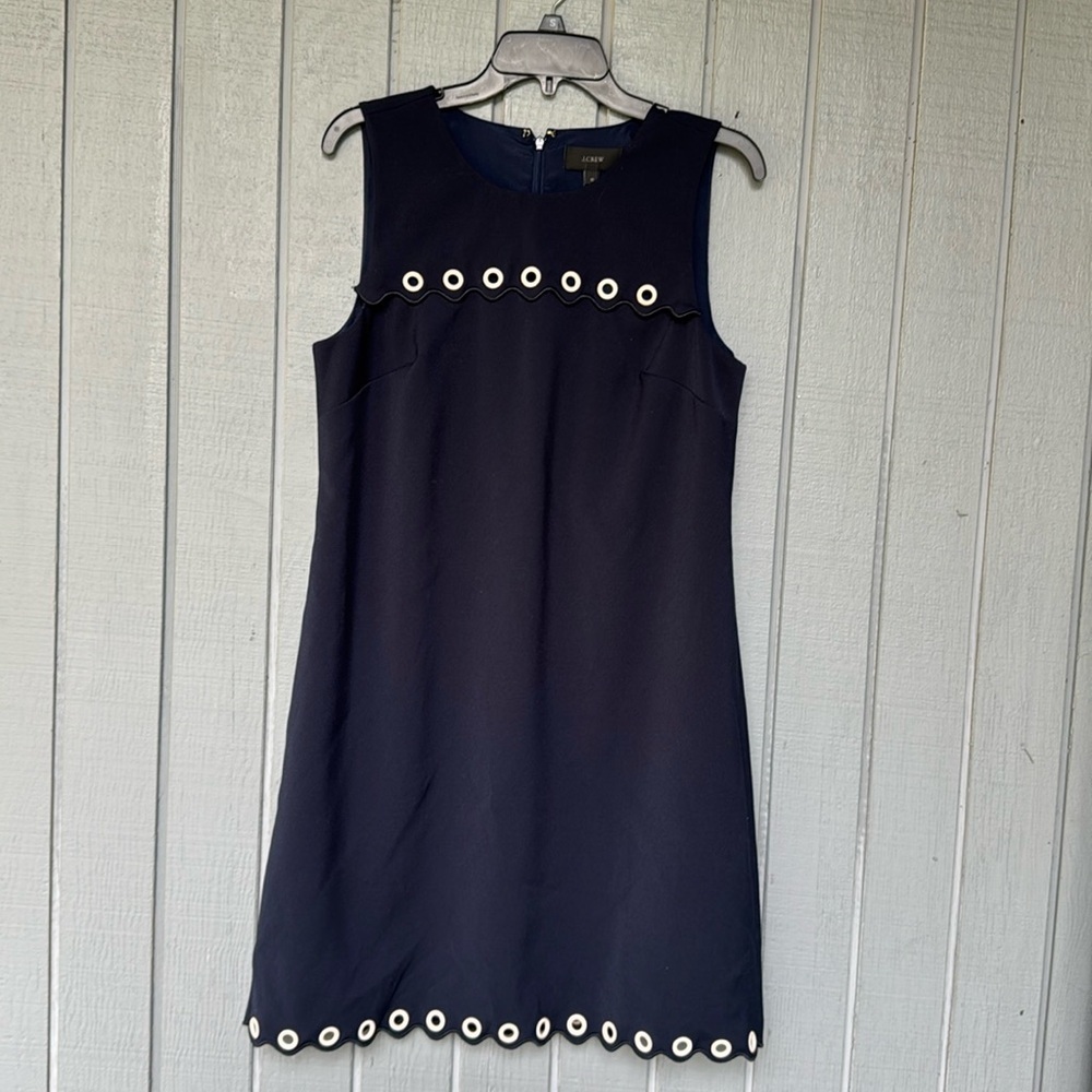 J. Crew Navy Sleeveless Shift Dress